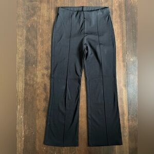 Zara minimalist pull on cropped pant front seam flattering work black sz medium